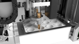 3D animation for mechanical engineering injection filling system