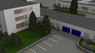 3D visualization of production facility - supplier delivery