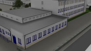 3D visualization of production facility - storage room