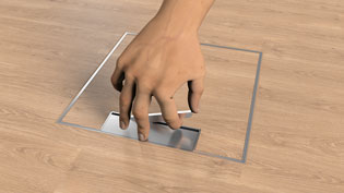 3D visualization of hands - Lever is closed