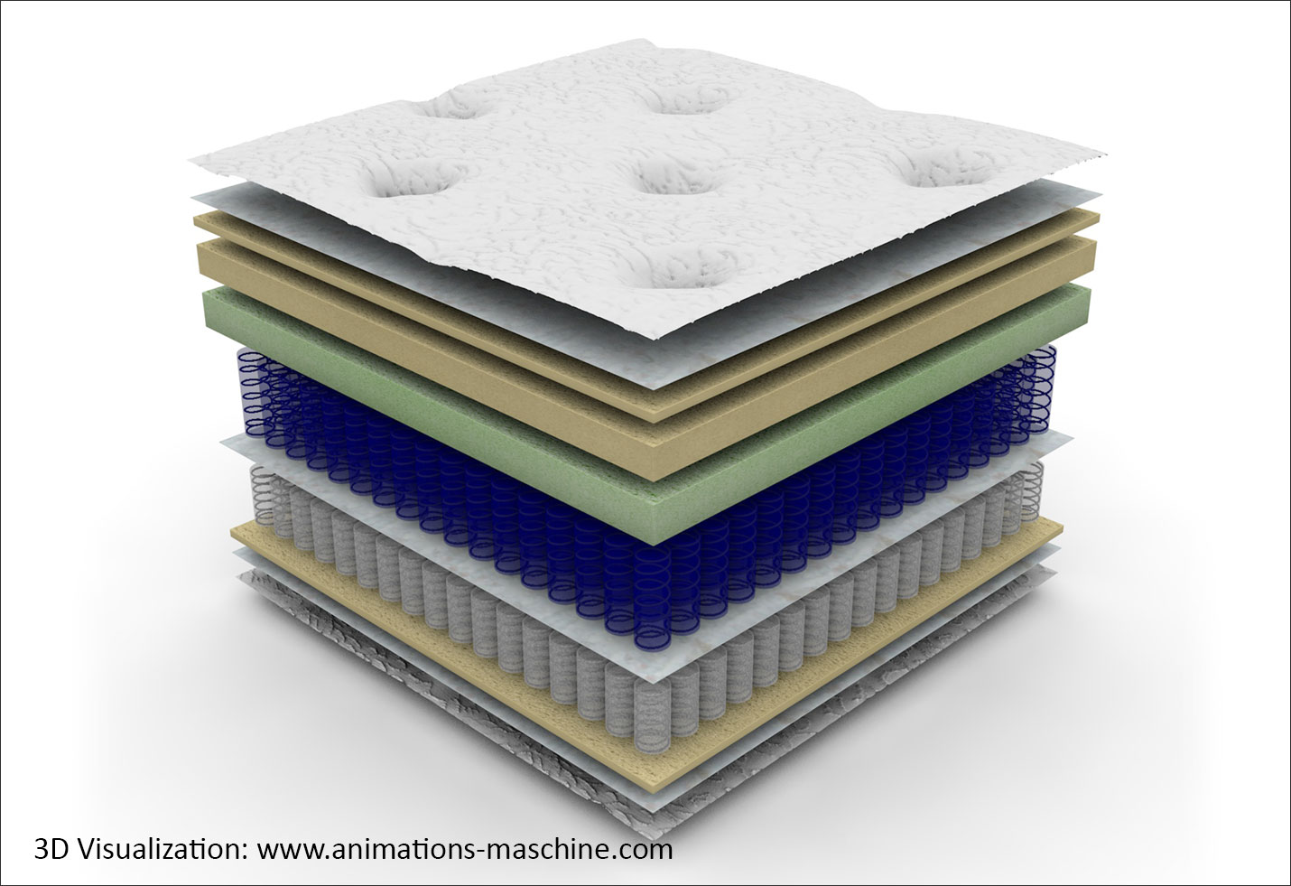 3D product visualization mattress 3