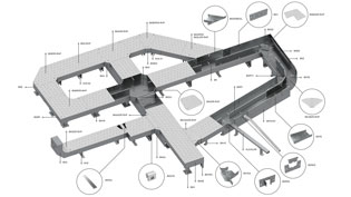 3D system overview cable support systems - Floor channels