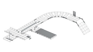 3D system overview cable support systems - wire mesh tray