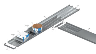 3D system overview cable support systems - underfloor duct system