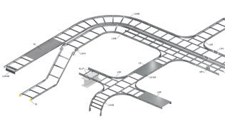 3D system overview cable support systems - cable ladder system