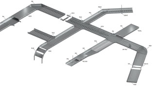 3D system overview cable support systems - cable tray system