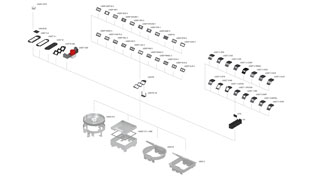 3D visualization exploded view - network technology