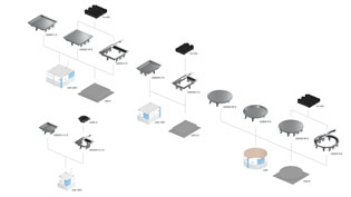 3D visualization exploded view - Stainless steel floor tanks