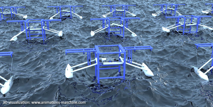 Visualization wave power plant