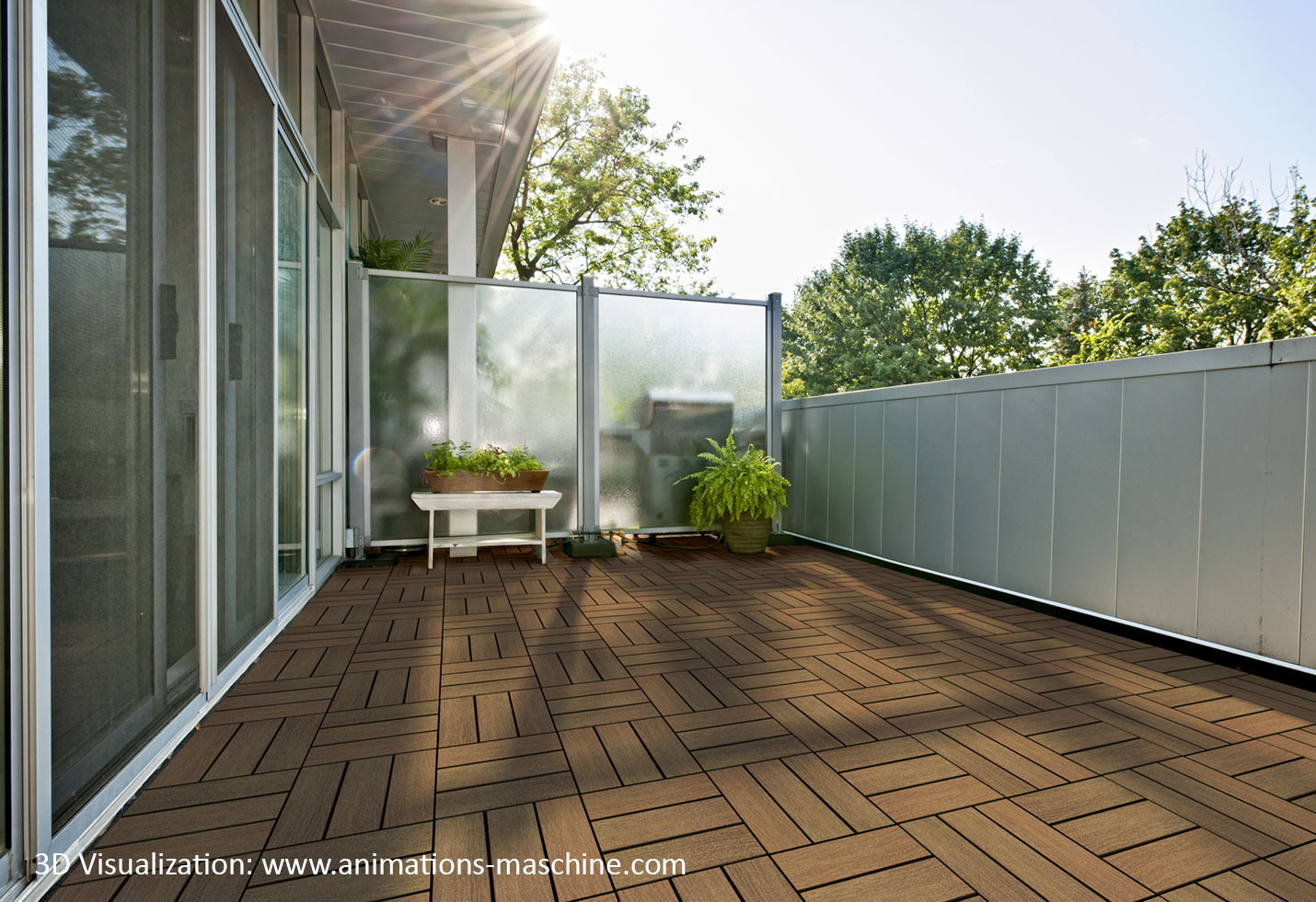 Visualization terrace tiles Terra